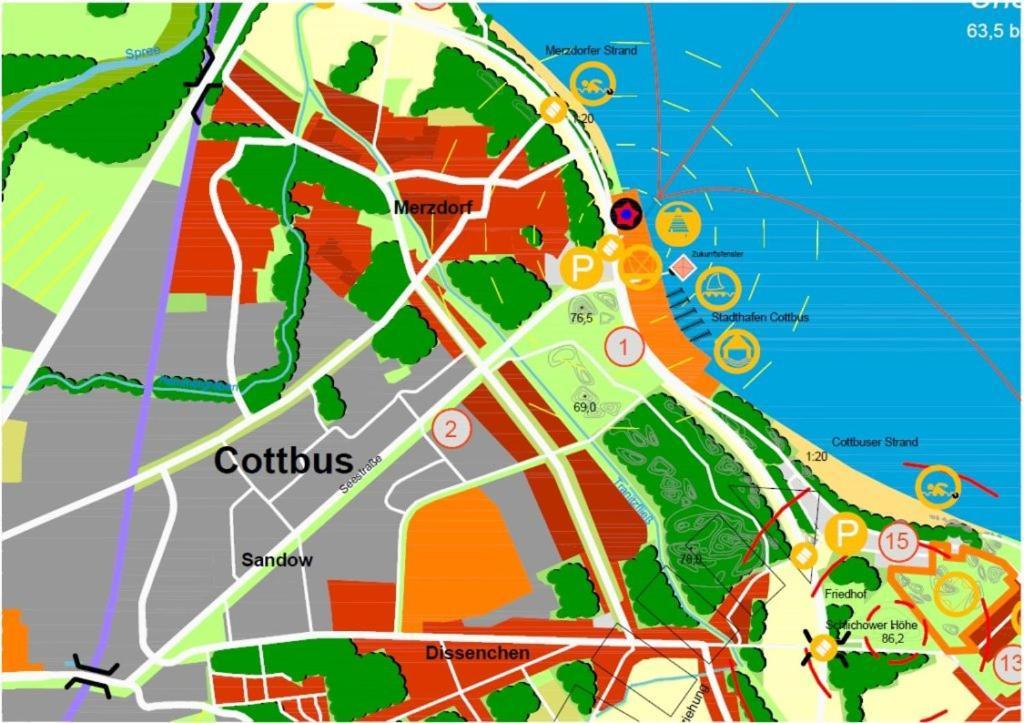 Zimmervermietung Cottbusser Ostsee Dış mekan fotoğraf